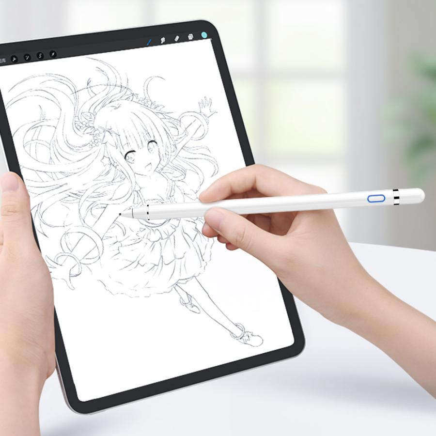 タッチペン iPad タブレット 15g軽量 極細銅製ペン先1.45mm ペンシル
