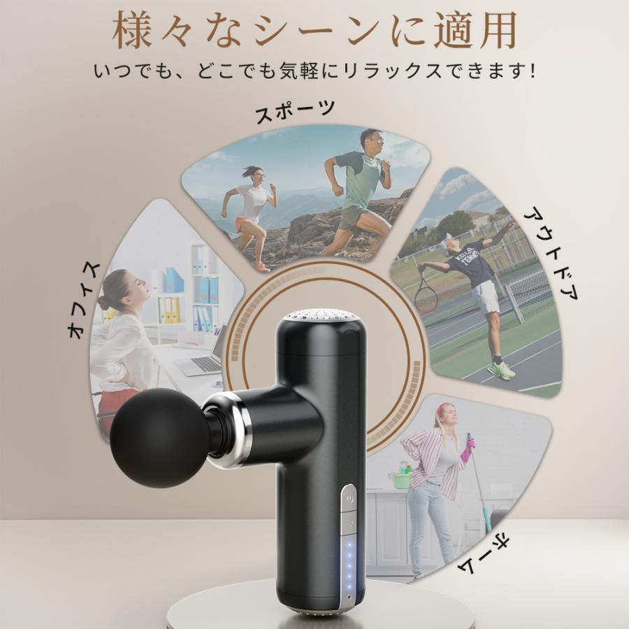 マッサージガン 筋膜リリース ガン マッサージ機 3200rpm 5段階振動