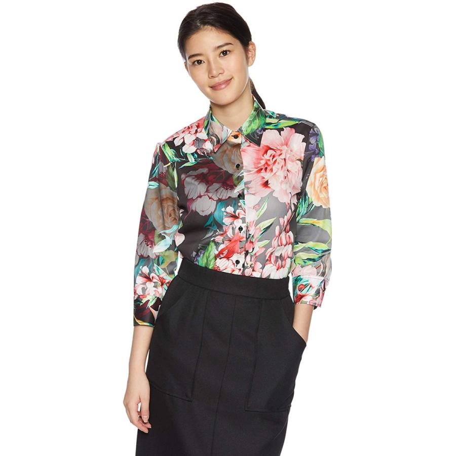 新品本物 ナラ カミーチェ ビックフラワープリント七分袖シャツ 10 91 01 243 レディース ブラック 日本 L 日本サイズ11 号相当 第1位獲得 Www Smmacademy Ru