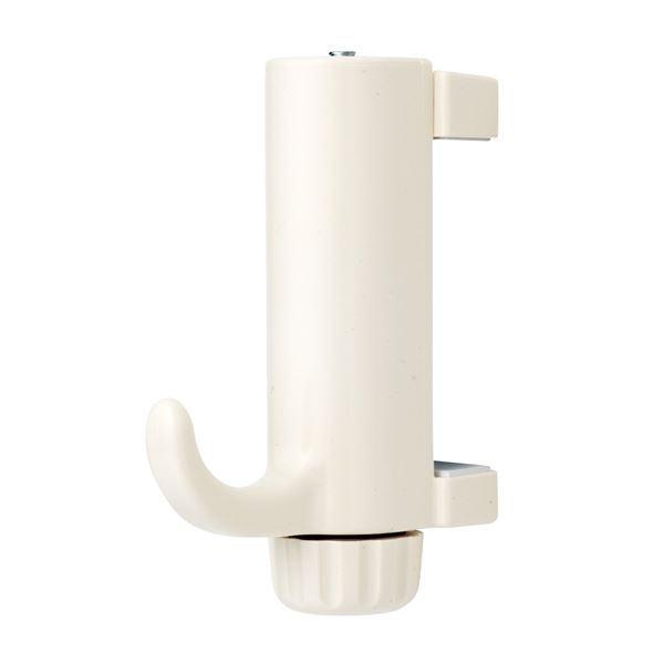 ネジ止めカモイ掛け/鴨居用フック 〔ホワイト ワイド〕 耐荷重2kg かもい・窓枠・棚取り付け可能 〔120個セット〕 レック