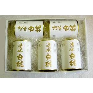 岡山県特産缶詰　清水白桃（4ツ割り）5缶セット【吉英フルーツ】｜yoshiei