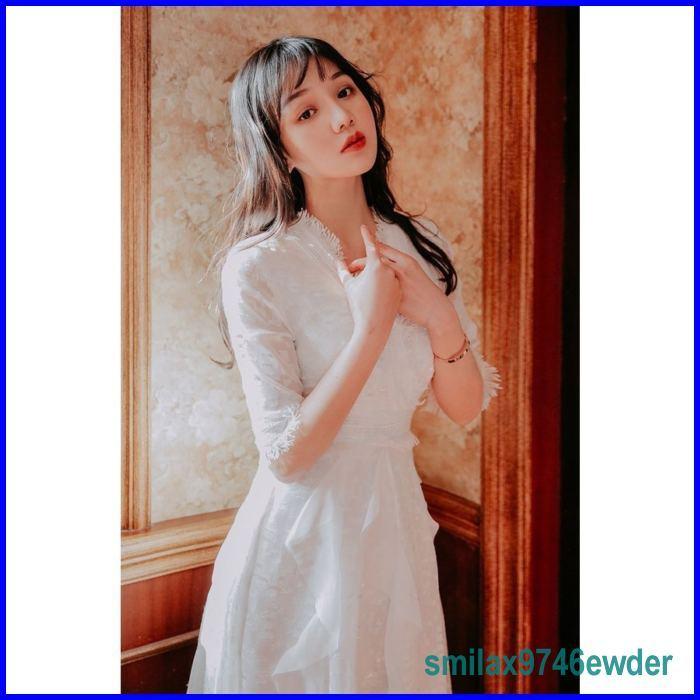 福袋セール 結婚式 ワンピース パーティー ホワイト ロング丈 リゾート夏 レディース Vネックワンピース 長袖 五分袖 マキシワンピ 白ワンピース 大人 謝恩会 女性 セットアップ サイズ S Michiganestateplanning Com