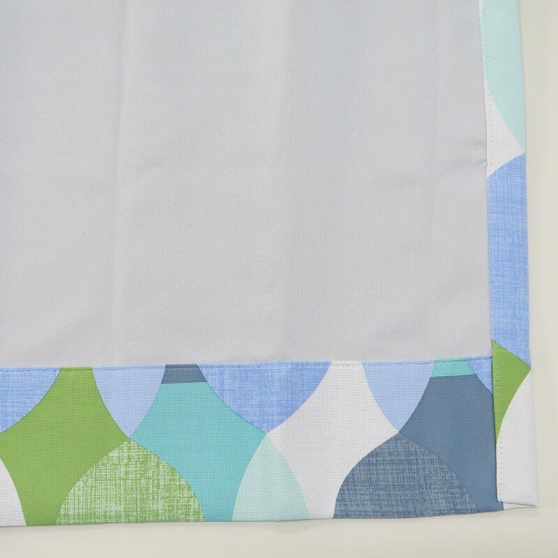 遮光カーテン 北欧 幾何学柄 ブルー 幅100cm×丈225cm2枚 日本製 プリーツが綺麗な形態安定加工 |  | 06