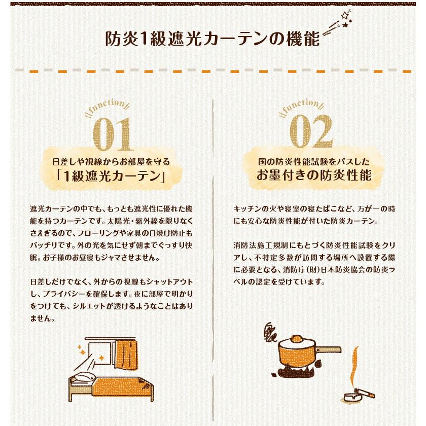 1級遮光　防災　カーテン　幅125cm×丈215cm2枚 カーテン 防炎カーテン 4枚セット（1級遮光カーテン幅125cm×丈215cm2枚