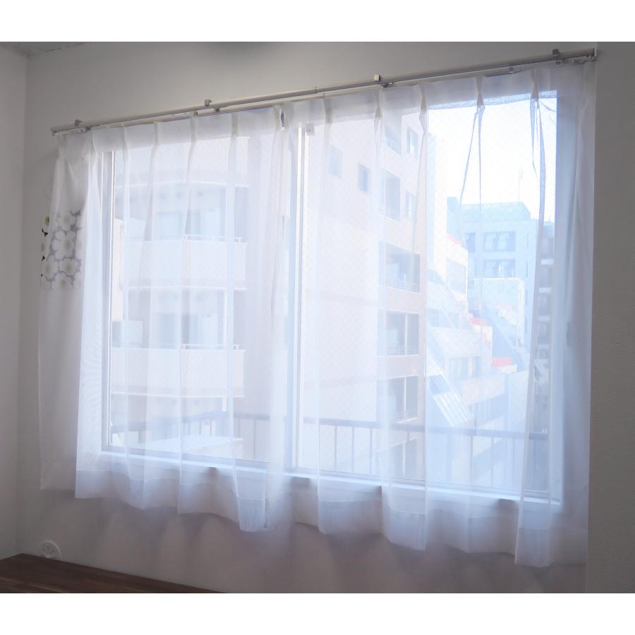 カーテン レース 防炎加工（防炎ラベル付き） 幅100cm×丈198cm 2枚