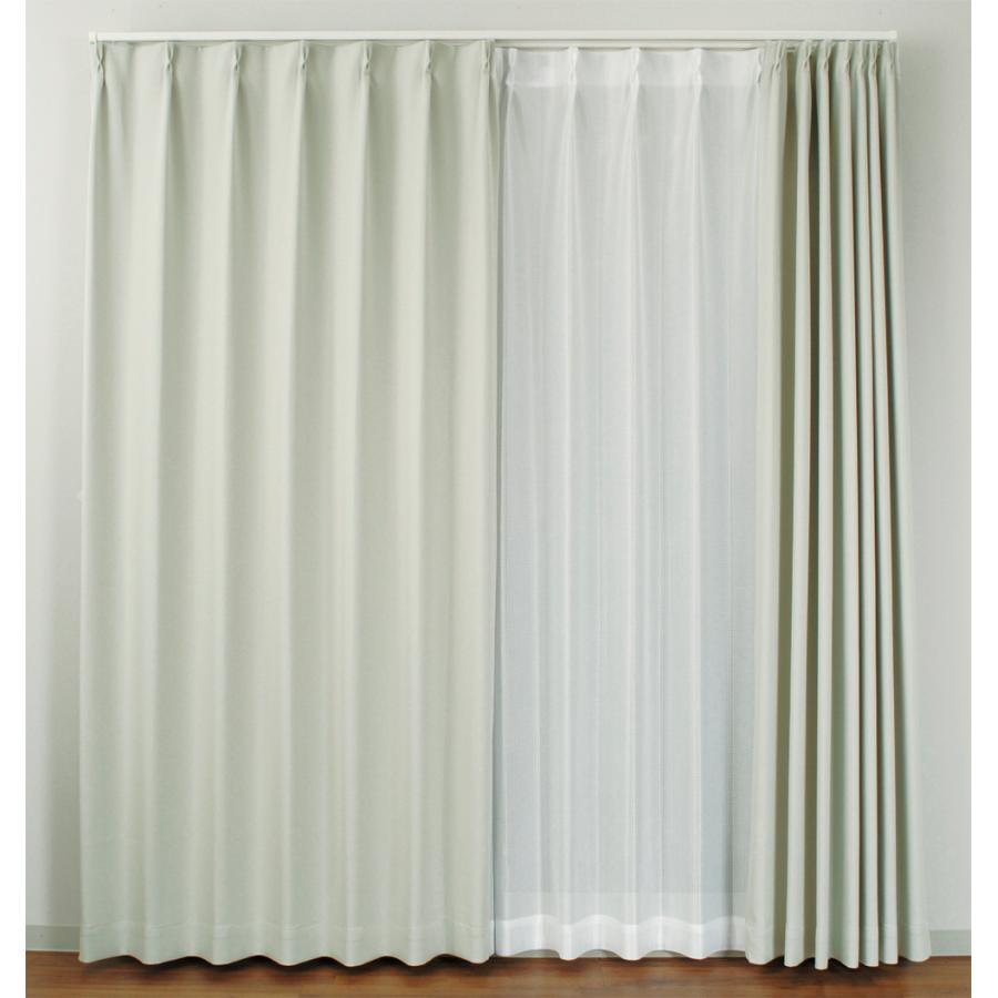 防炎カーテン オフホワイト べルーイ 幅100cm×丈150cm2枚 遮光カーテン