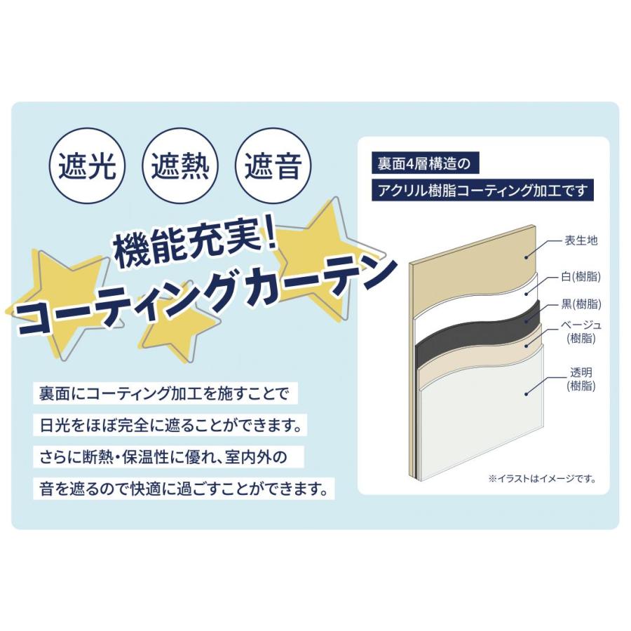 カーテン 幅260cm×丈230cm1枚 ネイビー 完全遮光 遮光1級 省エネ 遮音