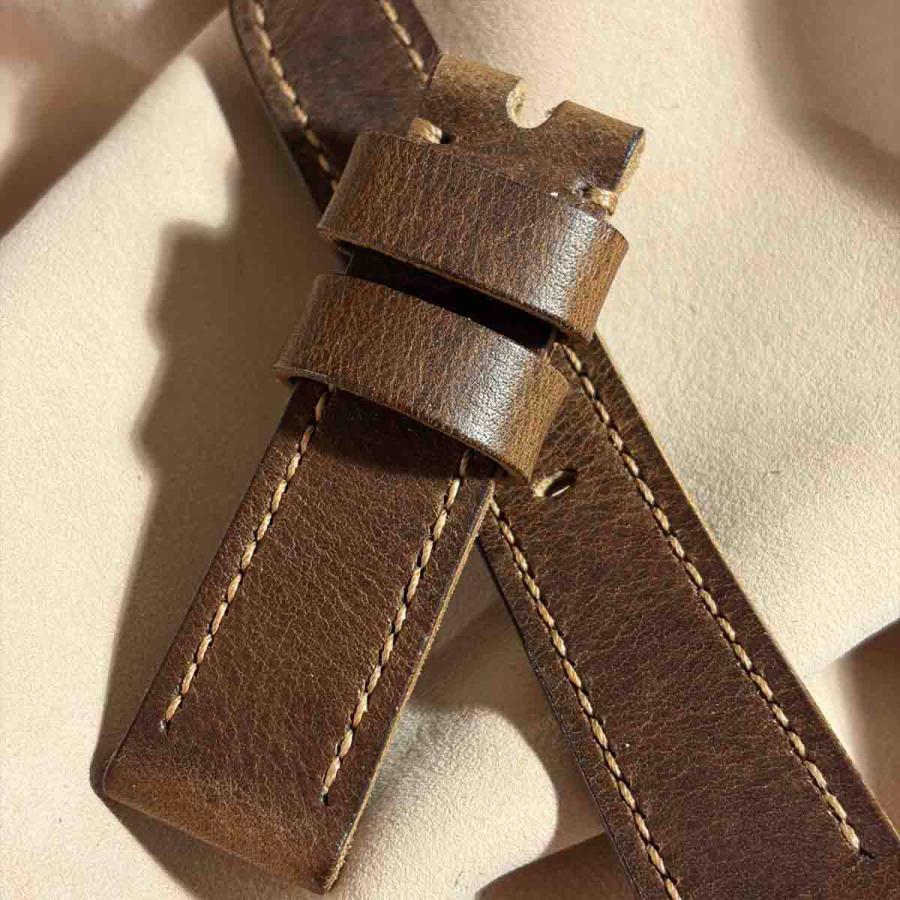 hor-255 HORWEEN ダービー / ブラウン 腕時計ベルト (ラグ22mm