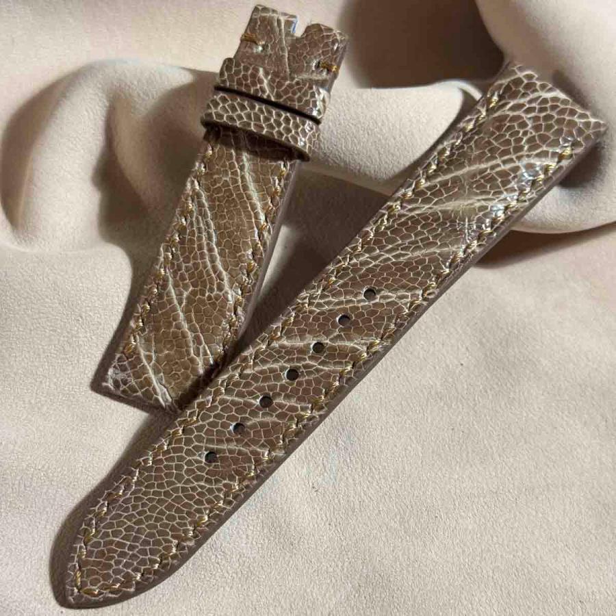 ost-377 オーストリッチレザー 腕時計ベルト ライトブラウン (ラグ幅  