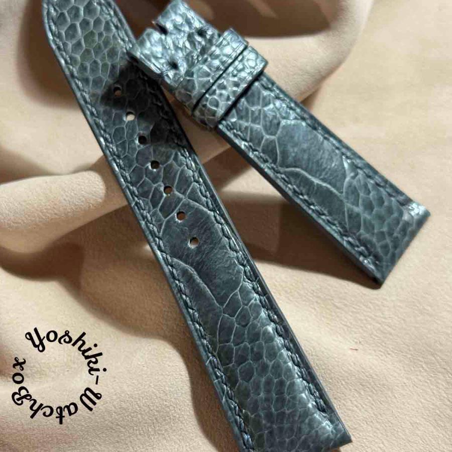 ost-337 オーストリッチ 腕時計ベルト ネイビー ラグ幅21mm