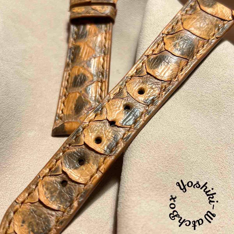 pyt-139 パイソン レザー 腕時計ベルト ライトブラウン (ラグ幅20mm - バックル幅18mm)  :pyt-139:Yoshiki-WatchBox - 通販 - Yahoo!ショッピング