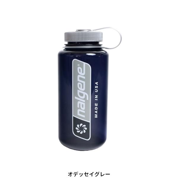 ナルゲン nalgene 広口1.0L Tritan Renew ラージロゴ オデッセイグレー