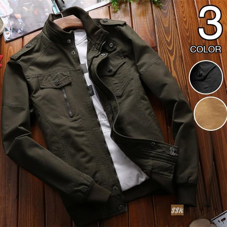 ミリタリージャケット M65 ジャケット メンズ フライトジャケット ブルゾン M 65 アウトドア 刺繍 アウター 秋冬 Ssk 芳子オトリ 通販 Yahoo ショッピング