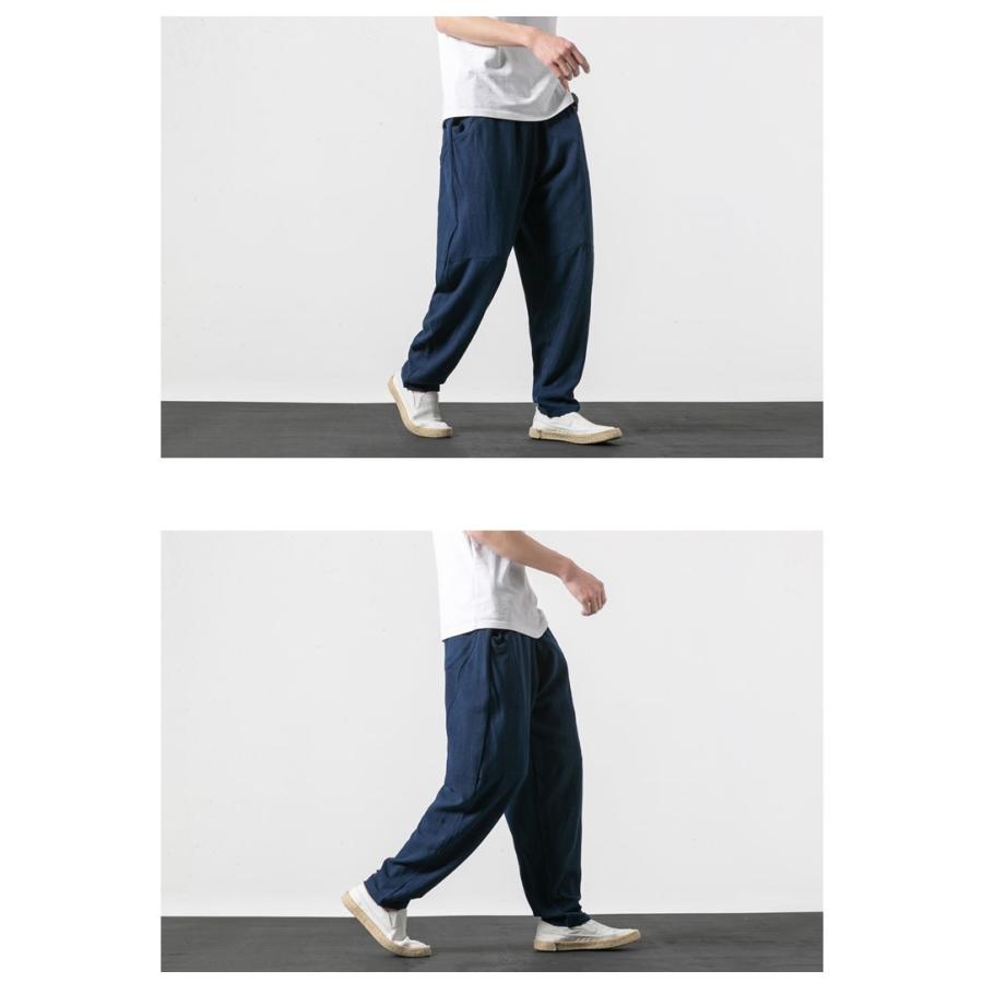 麻ズボン サルエルパンツ メンズ リネンパンツ 涼しいズボン 綿麻パンツ 夏ズボン 夏 夏服 メンズファッション Ssk 芳子オトリ 通販 Yahoo ショッピング