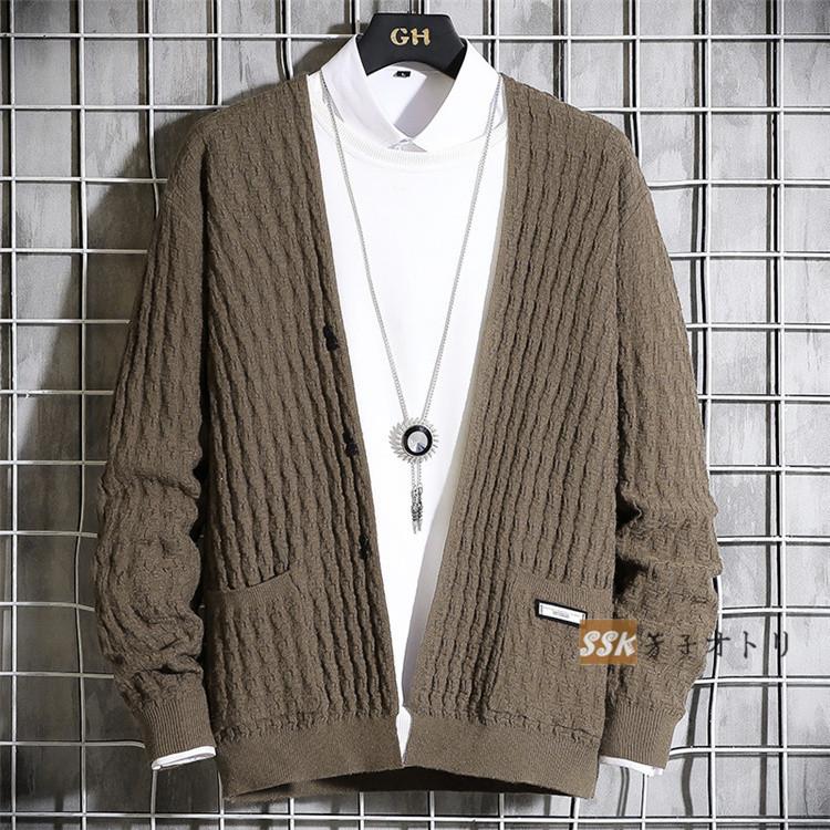 カーディガン メンズ ニットカーディガン トップス ニットセーター 長袖セーター 秋服 秋冬 メンズファッション Ssk 芳子オトリ 通販 Yahoo ショッピング