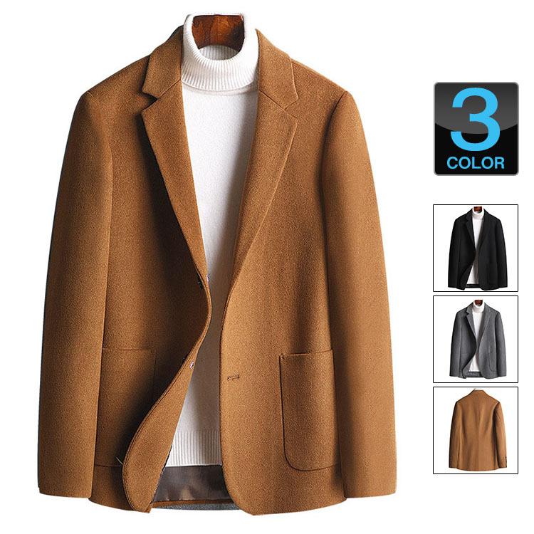 テーラードジャケット メンズ 冬 ジャケット ウール コート 2ボタン スーツジャケット 紳士 無地 秋 冬 アウター Ssk1002 芳子オトリ 通販 Yahoo ショッピング
