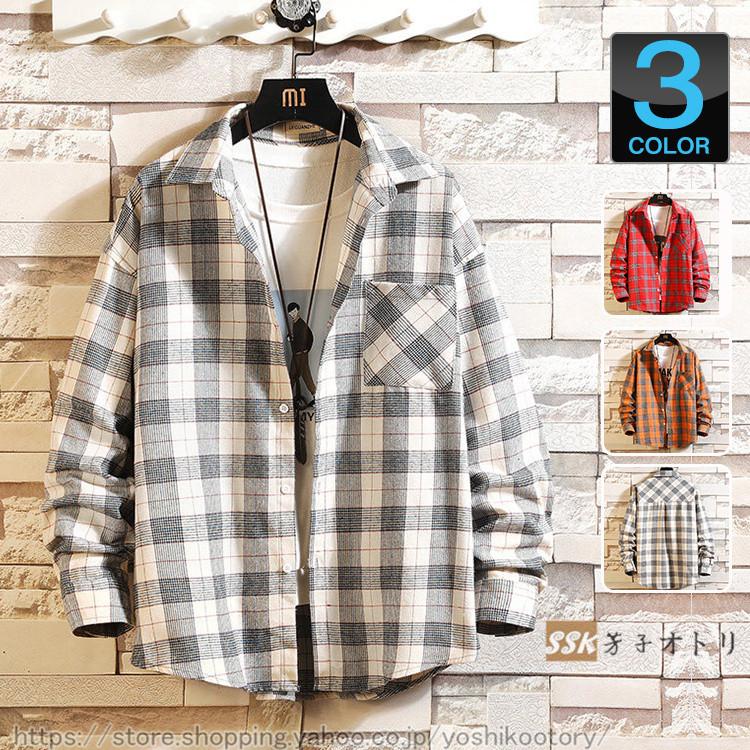 ネルシャツ チェックシャツ メンズシャツ メンズ 春服 長袖シャツ シャツ トップス カジュアル メンズファッション Ssk 芳子オトリ 通販 Yahoo ショッピング