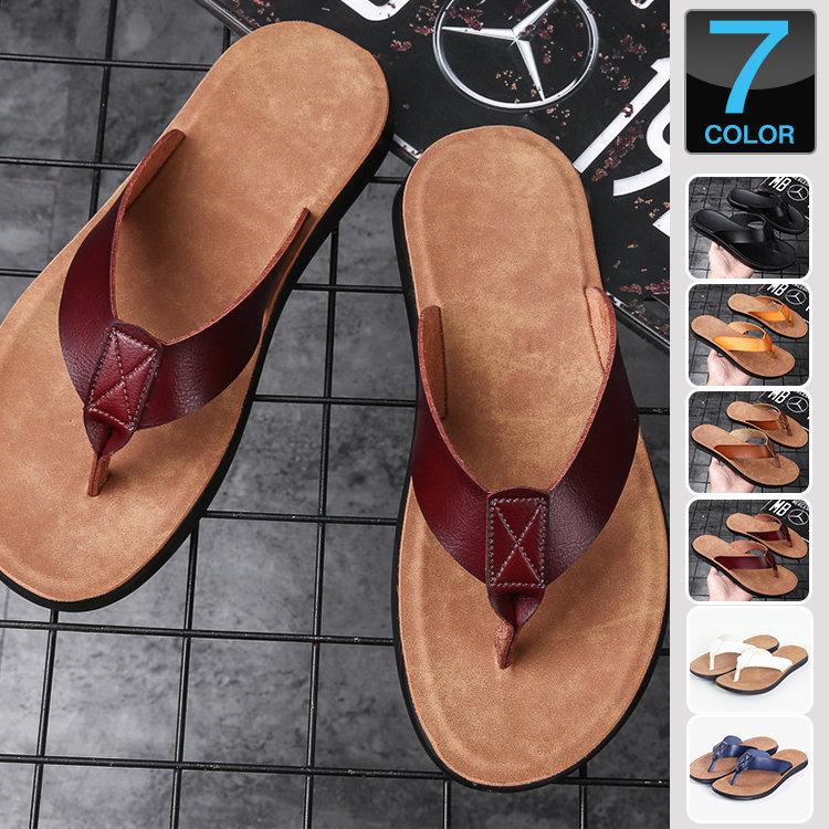 サンダル メンズ 夏 ビーチ トングサンダル Pu レザー 革サンダル メンズシューズ おしゃれ 歩きやすい Ssk 芳子オトリ 通販 Yahoo ショッピング