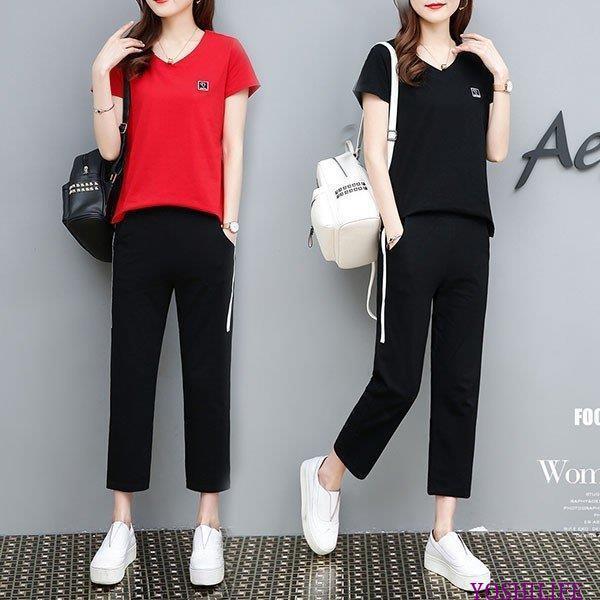 ジャージ レディース 上下 セット おしゃれ セットアップ 夏 40代 きれいめ Tシャツ 半袖 Vネック