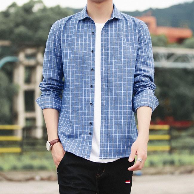 カジュアルシャツ チェック柄 ビジネスシャツ スーツシャツ 紳士シャツ長袖 シャツ メンズ ワイシャツスリム 開襟シャツ ボタンダウン Ehcs3019 L 吉美屋 通販 Yahoo ショッピング