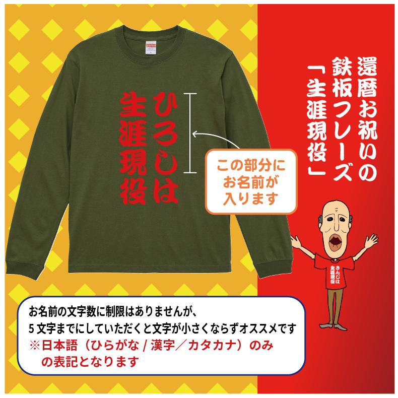 United Athle（ユナイテッドアスレ） 名前プリント 還暦ロングTシャツ 
