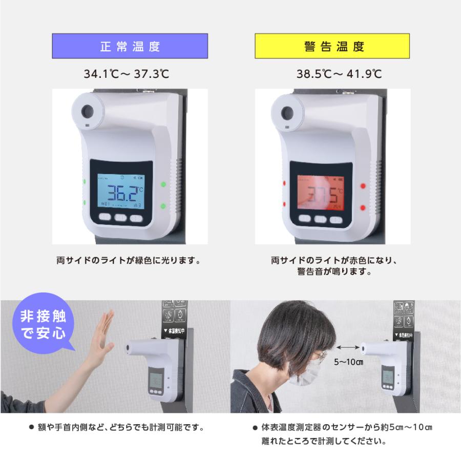 受賞店舗 日本製造 非接触型 手指消毒 体表温検知器付き Aps