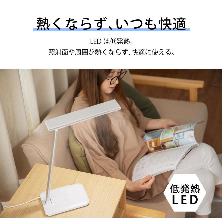 デスクライト 目に優しい LED 無段階調光 ワイヤレス充電対応 可調節