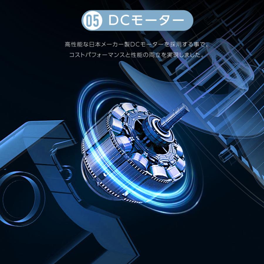 扇風機 サーキュレーター 卓上型 壁掛け型 DCモーター 180°首振り 3