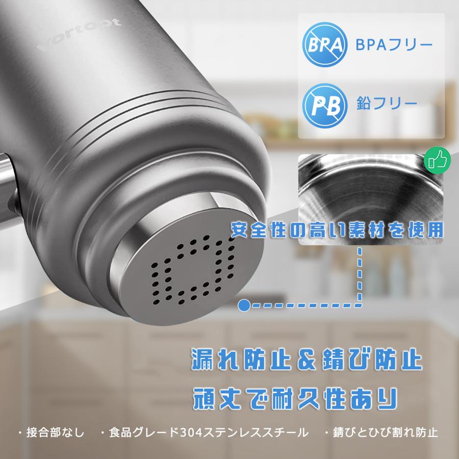 vortopt 蛇口直結型 浄水器 ステンレス製 カートリッジ1個入り 5段階