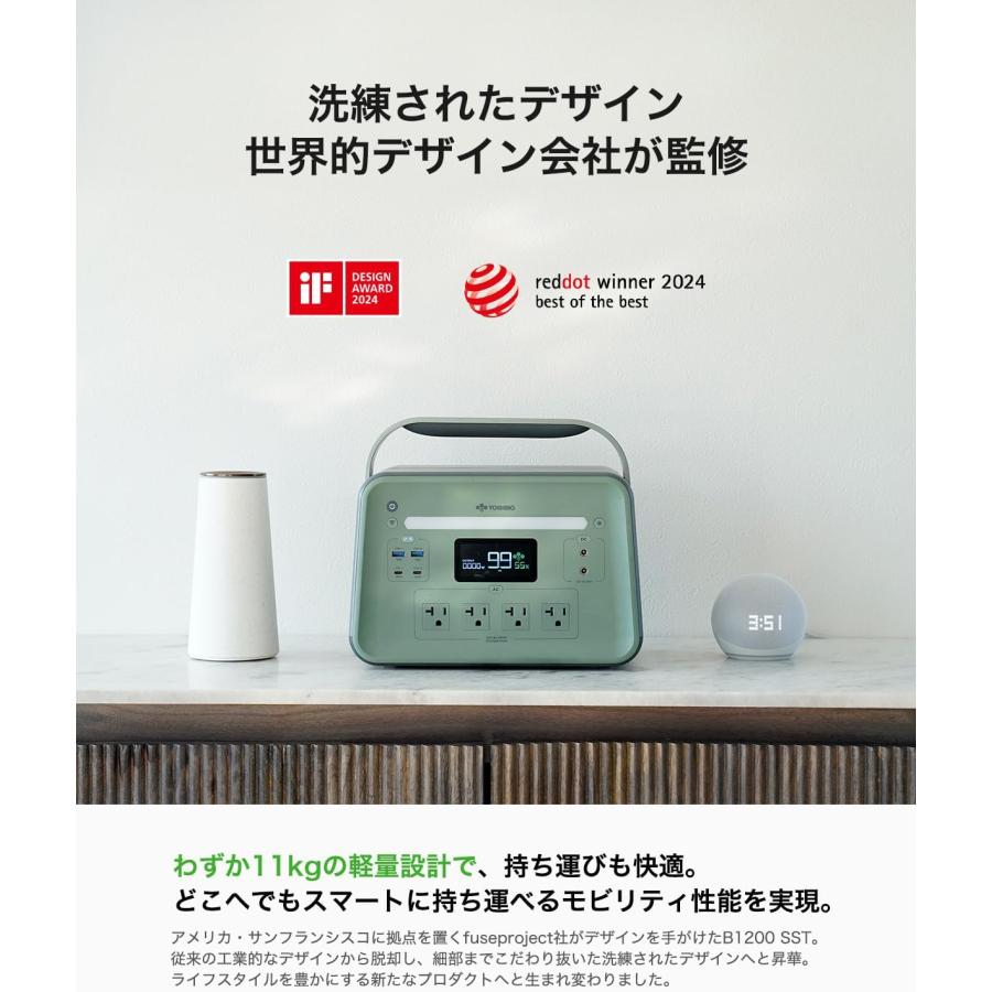 YOSHINOポータブル電源 ソーラーパネル セット B1200 SST 1085Wh 固体