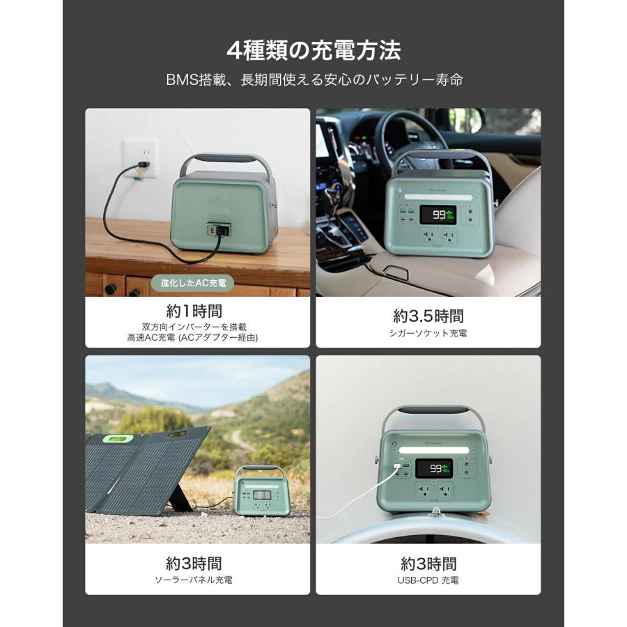 YOSHINOヨシノ 固体電池ポータブル電源 B300Pro ソーラーパネルCP10