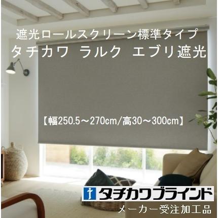 遮光ロールスクリーン エブリ 幅250.5〜270cm 標準タイプ 定番から日本未入荷 高30〜300cm 物品