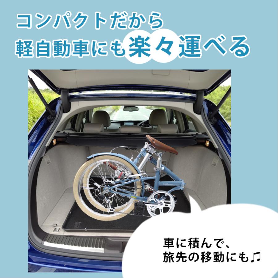 折りたたみ自転車 20インチ スチール シマノ 6段変速ギア スタンド付き 折り畳み グリーン チャコール レッド ダークブラウン |  | 11