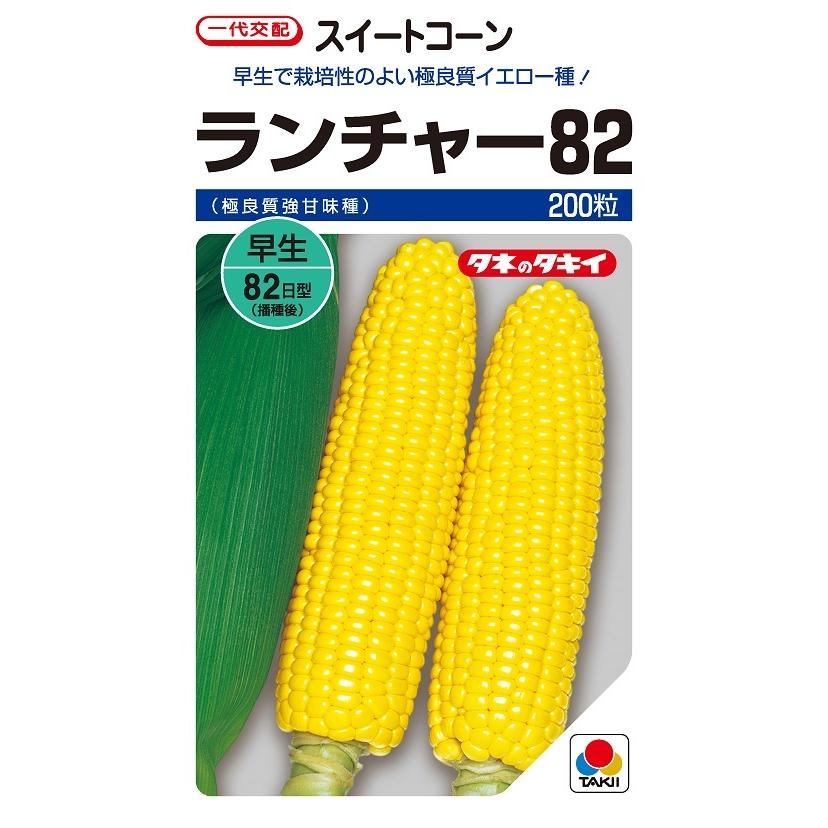 ランチャー82　スイートコーン種子　200粒【スイートコーン種】【タキイ】【野菜の種】｜yoshitaninougei