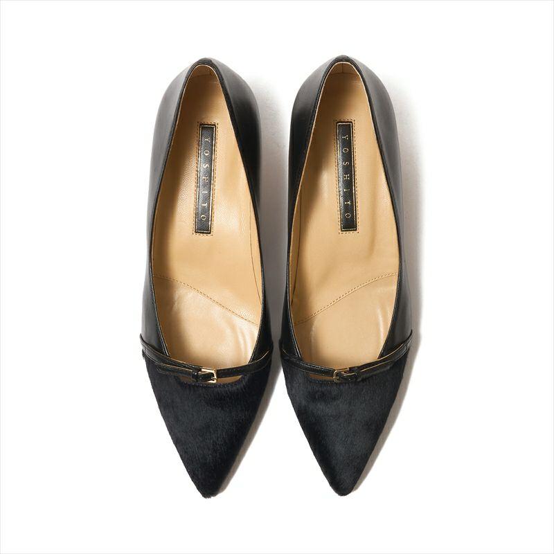 YOSHITO（ヨシト） パンプス Y9715 セール ブラック ボルドーコンビ