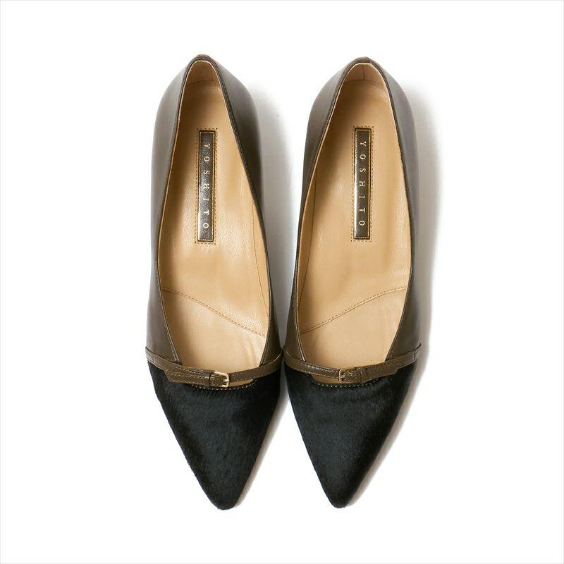 YOSHITO（ヨシト） パンプス Y9715 セール ブラック ボルドーコンビ