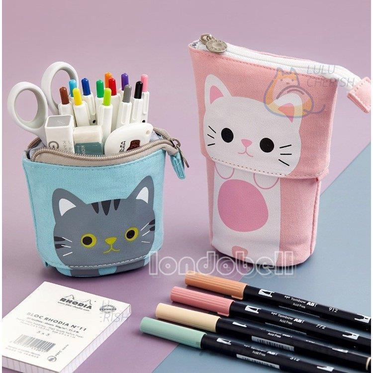 ペンケース 猫 ねこ 筆箱 筆入れ 化粧ポーチ ペンポーチ ペン立て ペンスタンド 文房具 自立 アニマル イラスト 布 かわいい おしゃれ 大容量 男の子 女の子 1 Yoshiyoshi 通販 Yahoo ショッピング