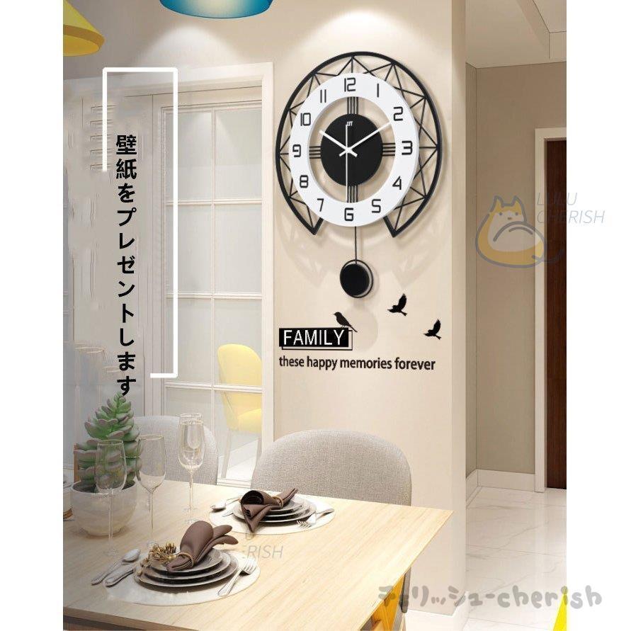 掛け時計 壁掛け時計 デジタル電子壁掛け時計 振り子時計 壁掛け 静音