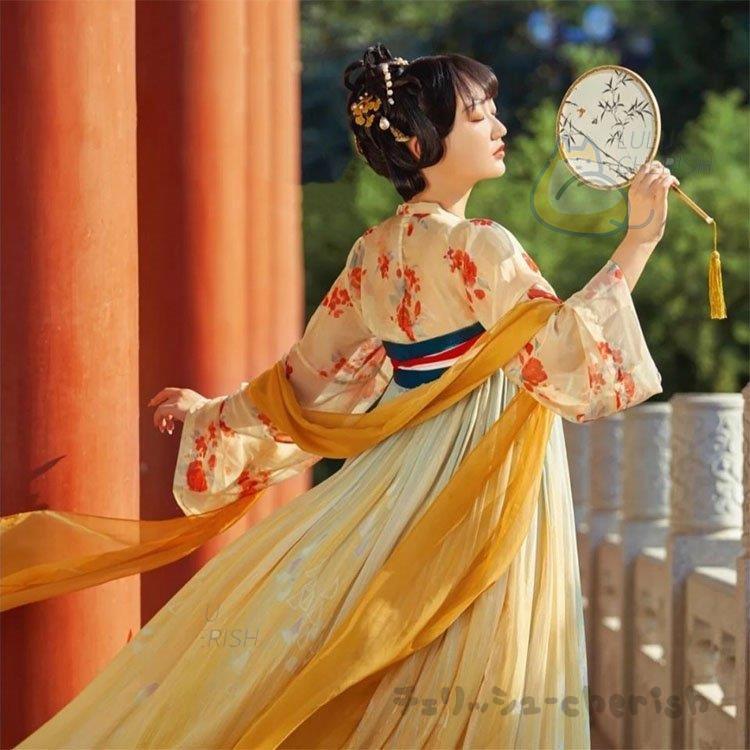 2点セット 唐服漢服 古典 チャイナ風 セットアップ イベント 衣装 大人用 着物 浴衣 中国古風ワンピース Lj1 Yoshiyoshi 通販 Yahoo ショッピング