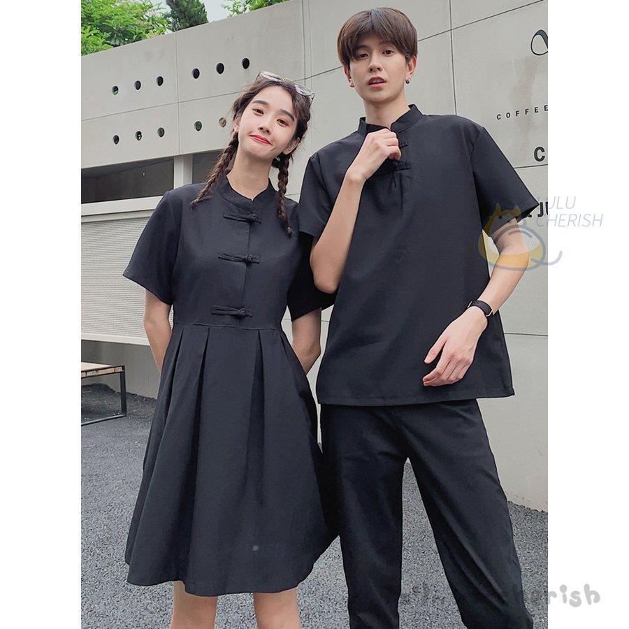 綿麻 ペアルックセット カップル シャツ 上下セット ワンピース ペアルック半袖 お揃い服 無地 プセット カップル夏服 単品売り Nz19 Yoshiyoshi 通販 Yahoo ショッピング