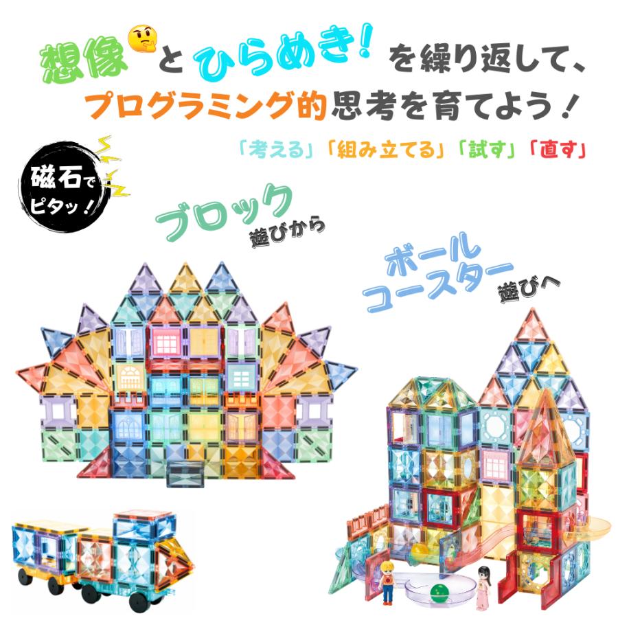 kebo 知育玩具 おもちゃ 磁石ブロック ビー玉転がし スロープトイ