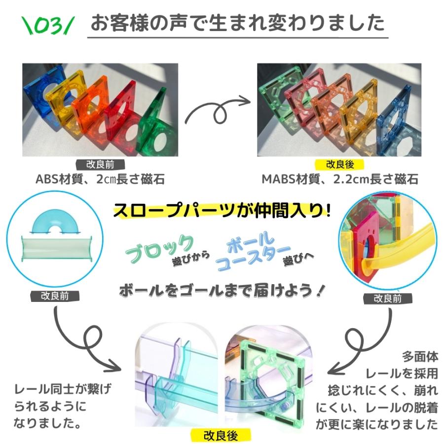 kebo 知育玩具 おもちゃ 磁石ブロック ビー玉転がし スロープトイ 積み木 立体パズル 3歳 4歳 5歳 お誕生日 クリスマス プレゼント ボールコースター142pcs_7