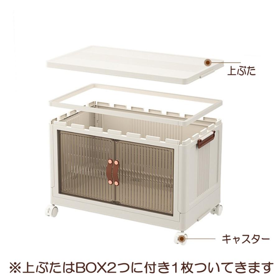 収納ボックス 2段式セット 折り畳み収納ボックス キャスター付き 4個セット 新品】4つセットXL☆収納ボックス 折り畳み ふた付き キャスター付き