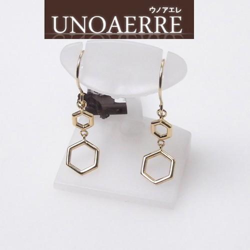 UNOAERRE　ウノアエレ　K18　イエローゴールド　ピアス　新作モデル 015UJP032000