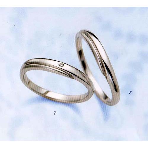 LANVIN (ランバン) La vie en bleu　結婚指輪 　ダイヤモンド入り(左側）