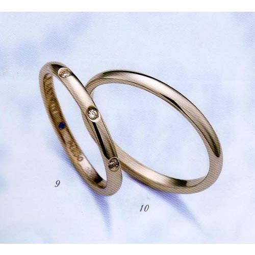 LANVIN（ランバン） La vie en bleu 結婚指輪 ダイヤモンド入り(左側 