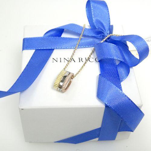 【希少】 ニナリッチ　K18ホワイトゴールド ・ピンクゴールド ・Pt９００　ネックレス ダイヤモンド 【HOV2918181151】(106480円)