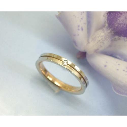 ニナリッチ マリッジリング　ダイヤモンド入り　[結婚指輪]　（画像上側）　　6R1F05の画像