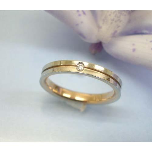 ニナリッチ マリッジリング　ダイヤモンド入り　[結婚指輪]　（画像上側）　　6R1F05の画像