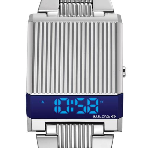 あすつく　ブローバ BULOVA コンピュートロン Computron LEDデジタルクォーツ  96C139 ステンレススティールケース　3気圧防水 （正規3年保証）の画像